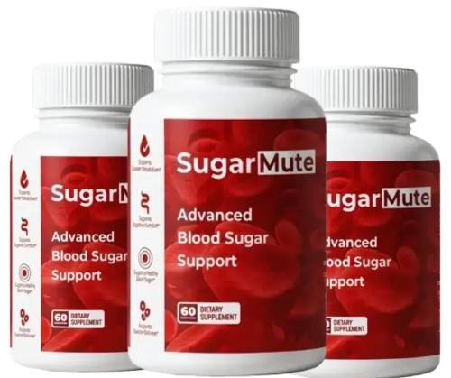 SugarMute capsules bottle and blood sugar support formula